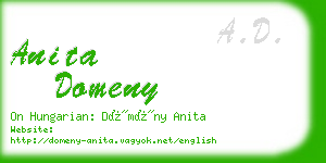 anita domeny business card